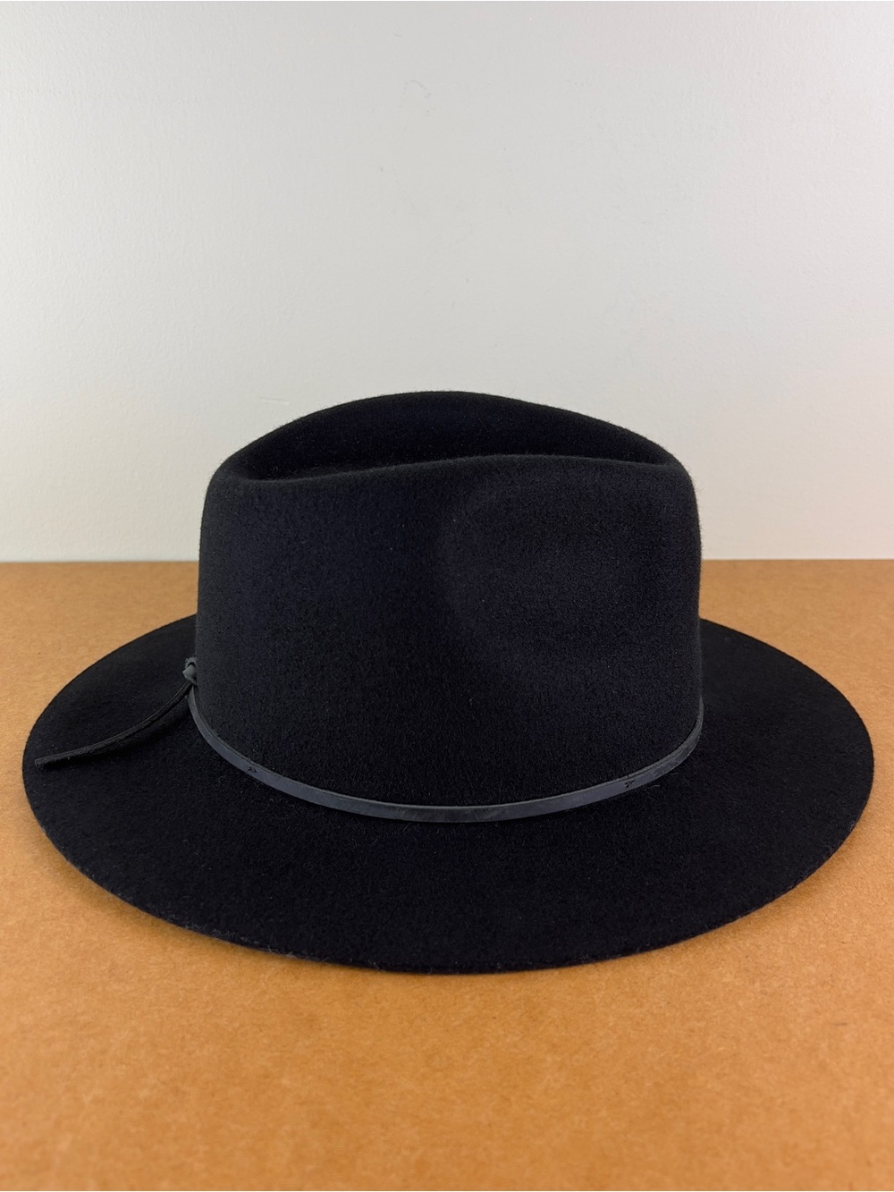 BRIXTON REVOLVE BLACK WOOL FEDORA HAT - Picture 3 of 10